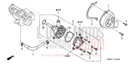 WATER PUMP CBR600F5 de 2005